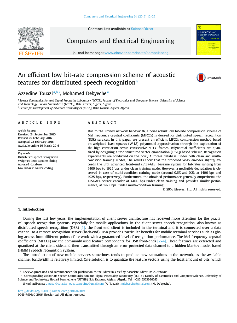 An efficient low bit-rate compression scheme of acoustic features for distributed speech recognition 