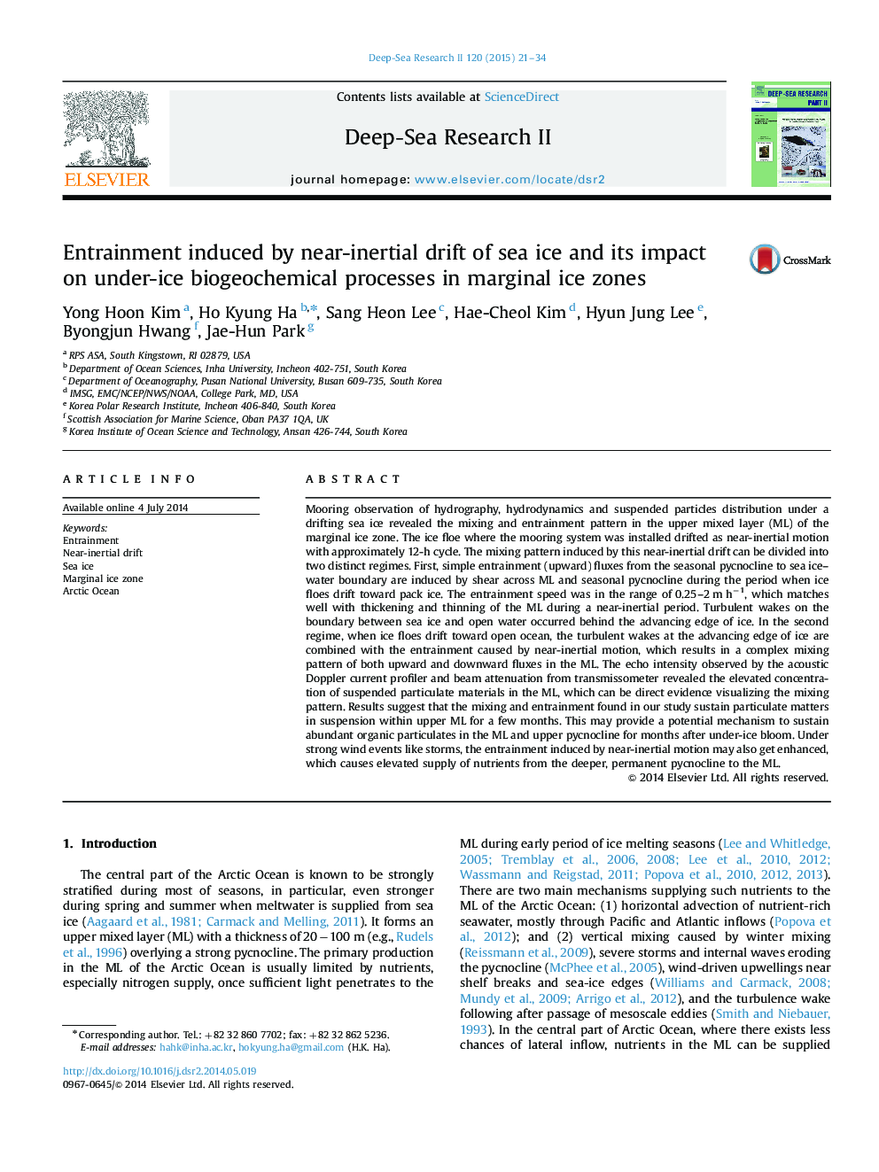 Entrainment induced by near-inertial drift of sea ice and its impact on under-ice biogeochemical processes in marginal ice zones