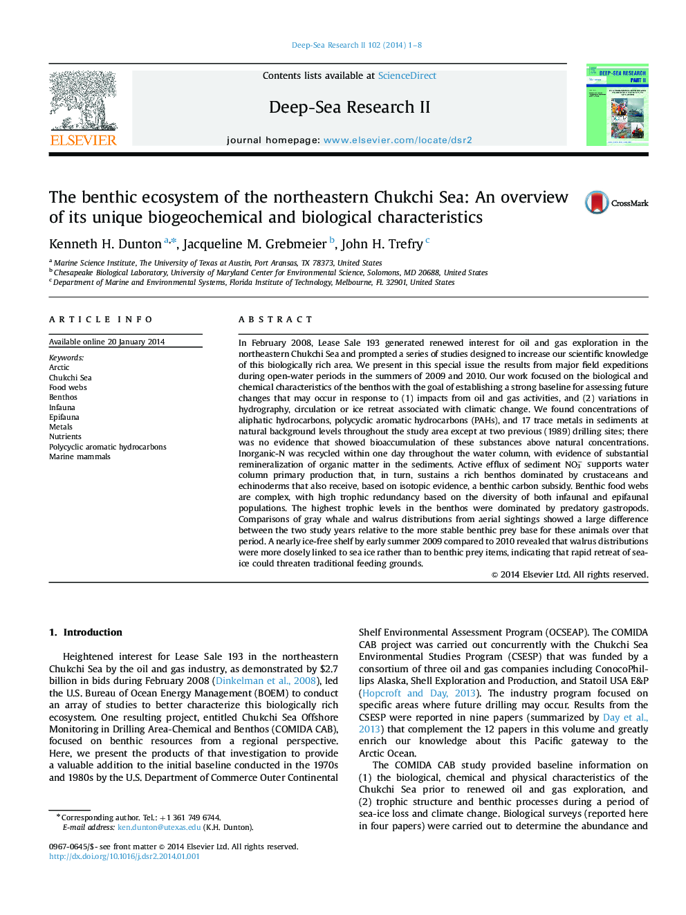 The benthic ecosystem of the northeastern Chukchi Sea: An overview of its unique biogeochemical and biological characteristics