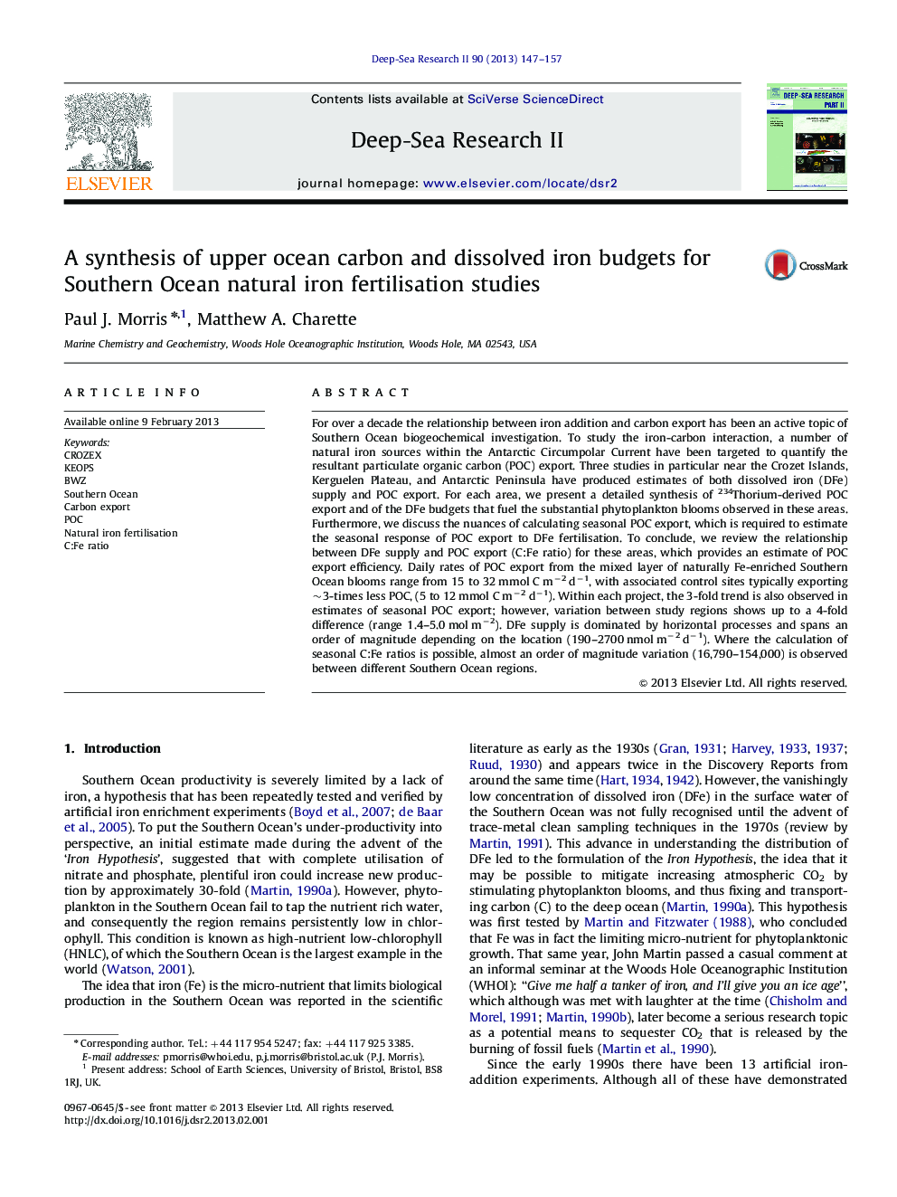 A synthesis of upper ocean carbon and dissolved iron budgets for Southern Ocean natural iron fertilisation studies