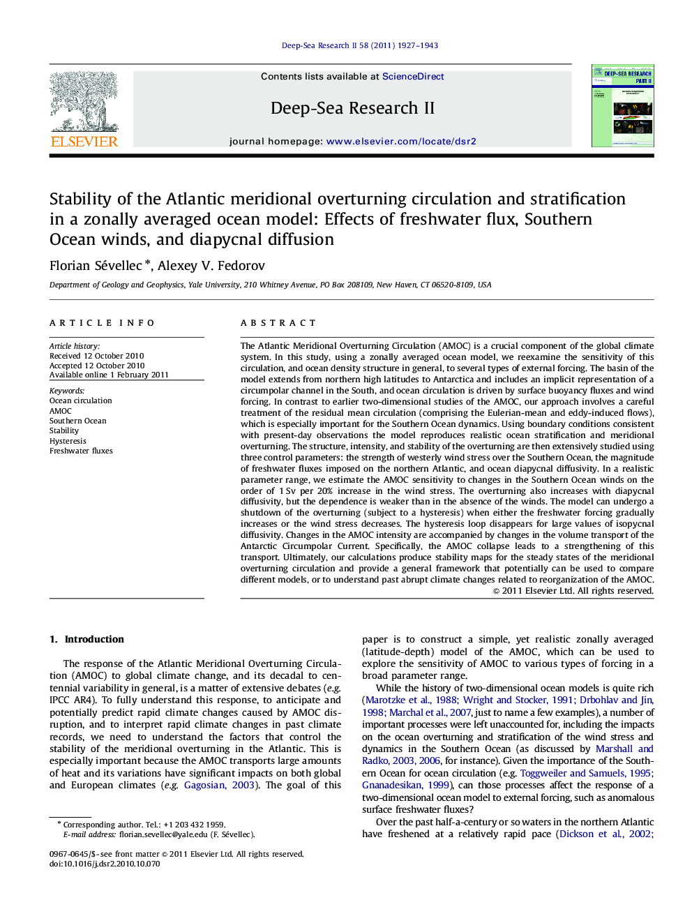 Stability of the Atlantic meridional overturning circulation and stratification in a zonally averaged ocean model: Effects of freshwater flux, Southern Ocean winds, and diapycnal diffusion