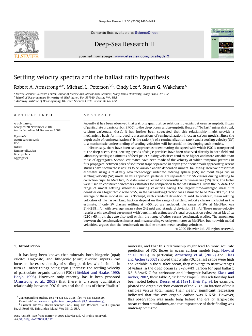 Settling velocity spectra and the ballast ratio hypothesis