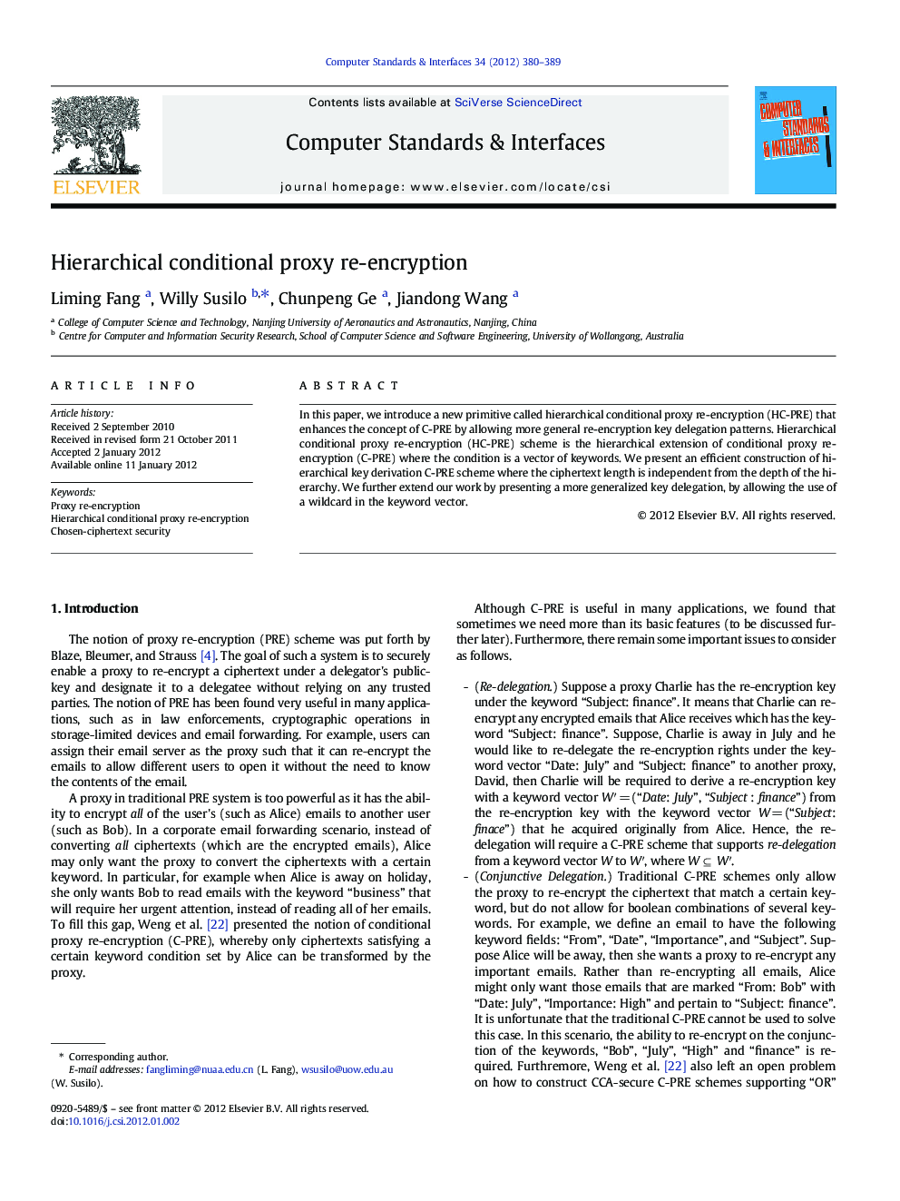 Hierarchical conditional proxy re-encryption