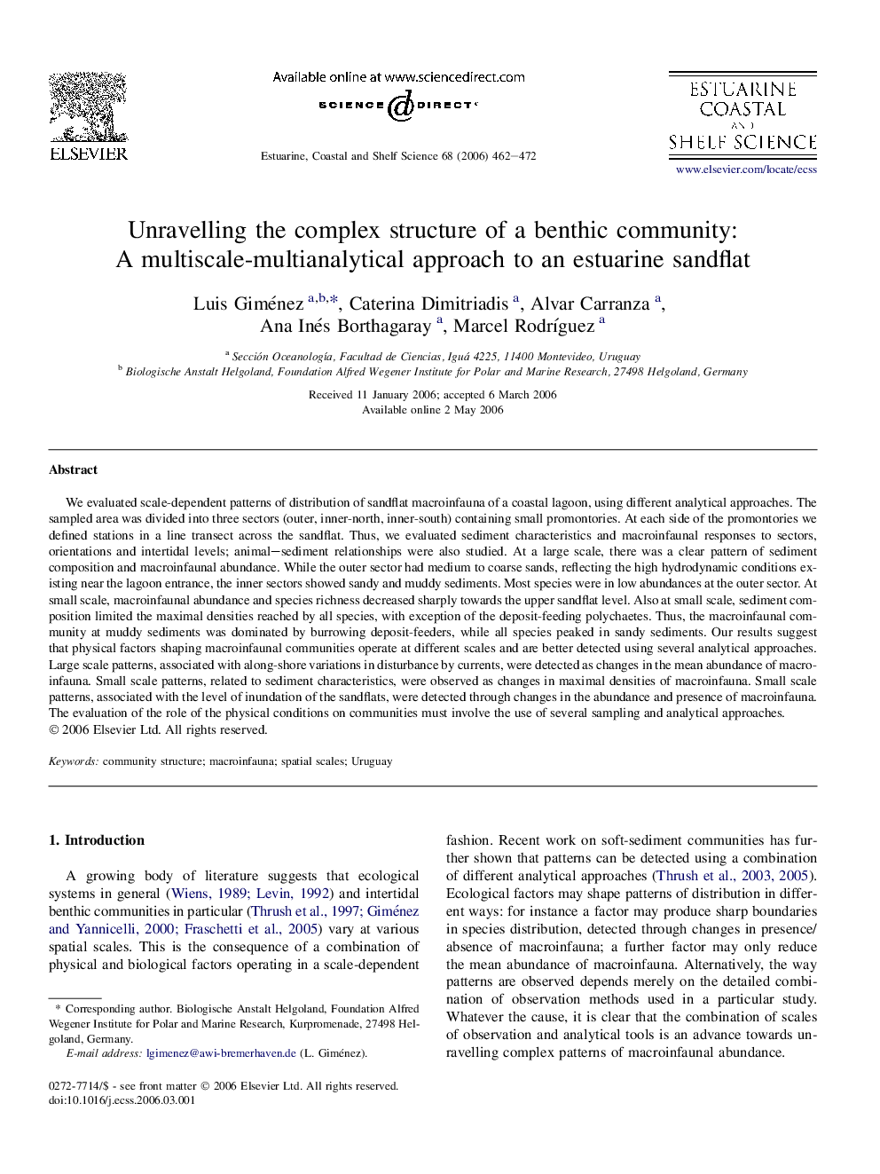 Unravelling the complex structure of a benthic community: A multiscale-multianalytical approach to an estuarine sandflat