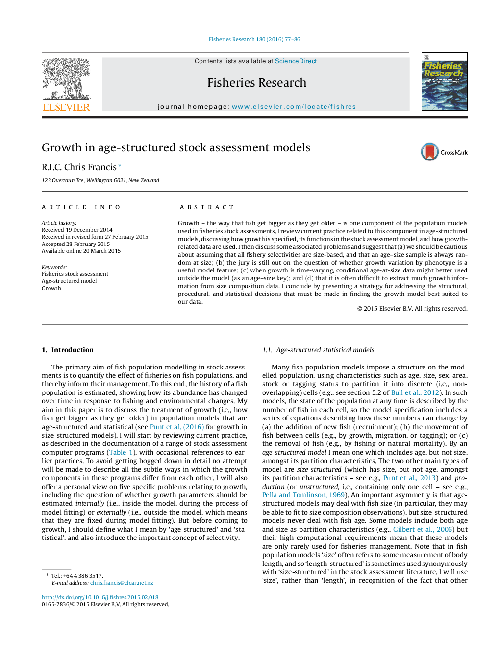 Growth in age-structured stock assessment models