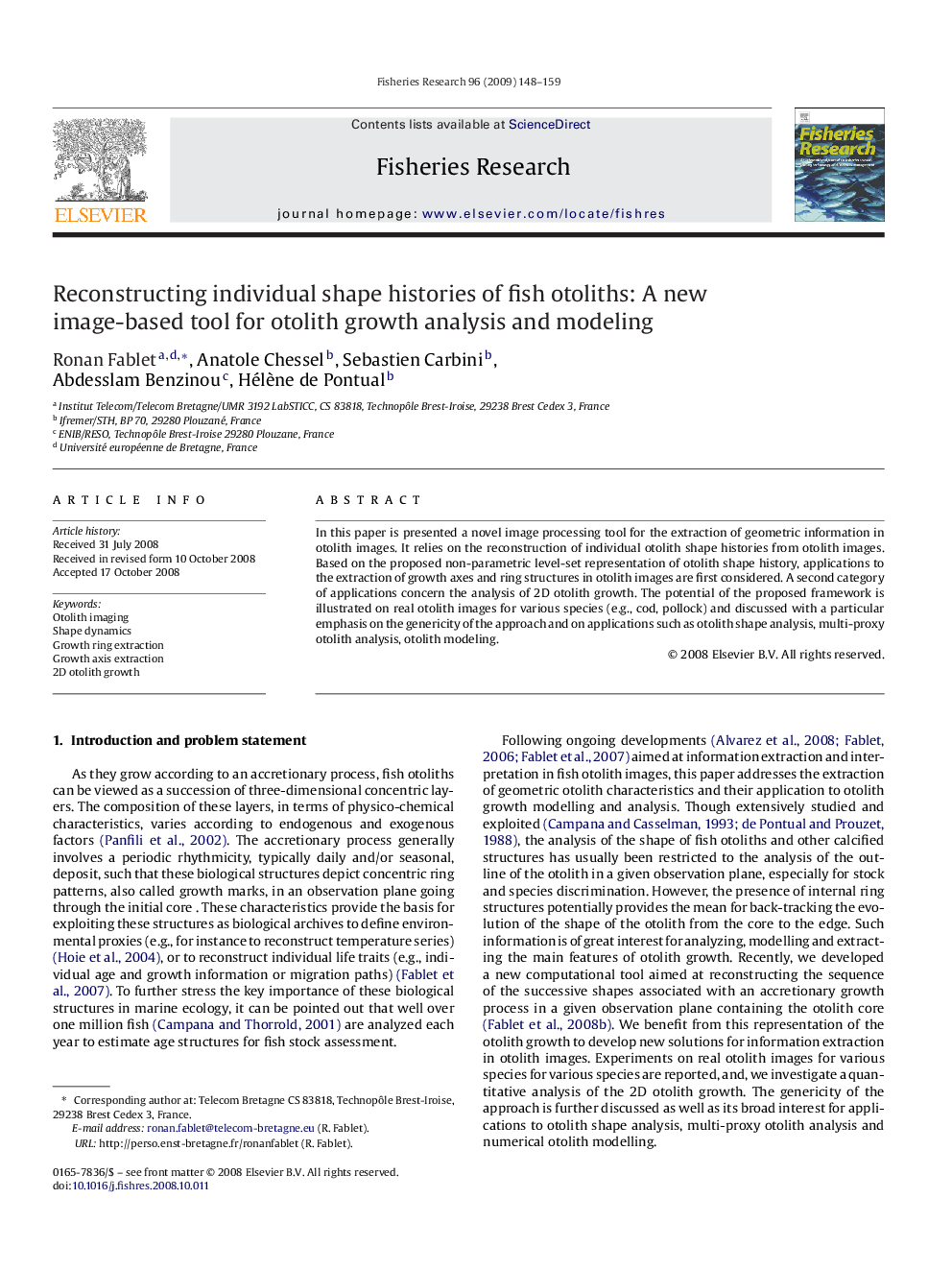 Reconstructing individual shape histories of fish otoliths: A new image-based tool for otolith growth analysis and modeling