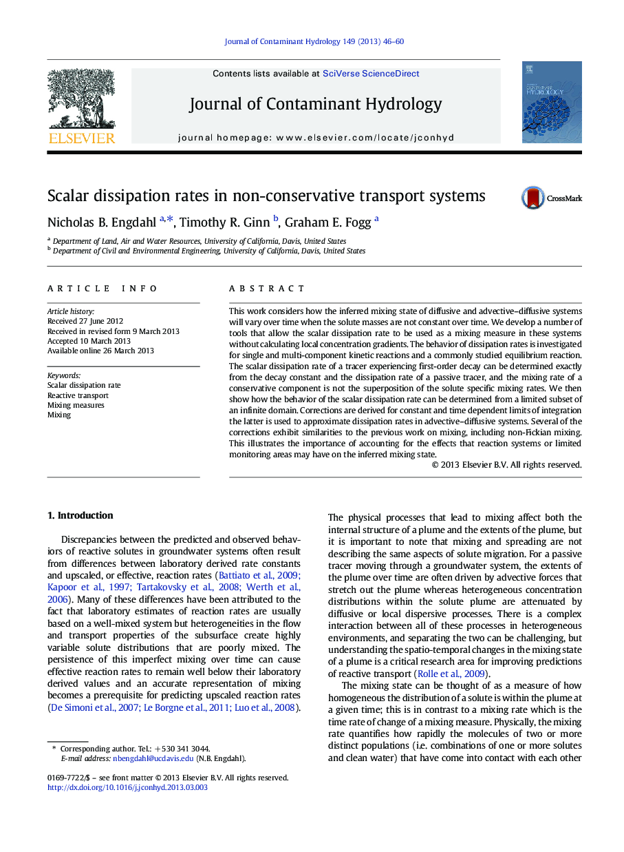 Scalar dissipation rates in non-conservative transport systems