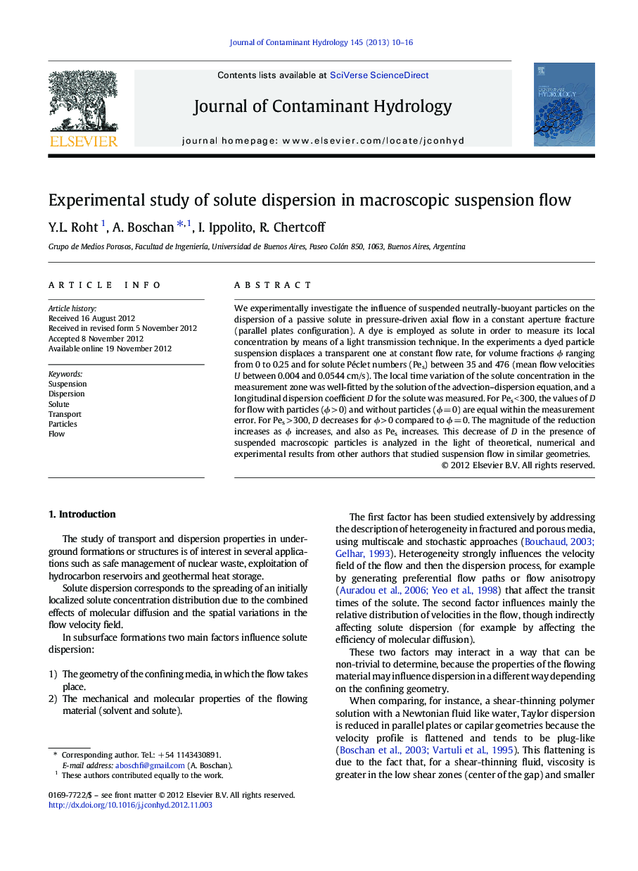 Experimental study of solute dispersion in macroscopic suspension flow