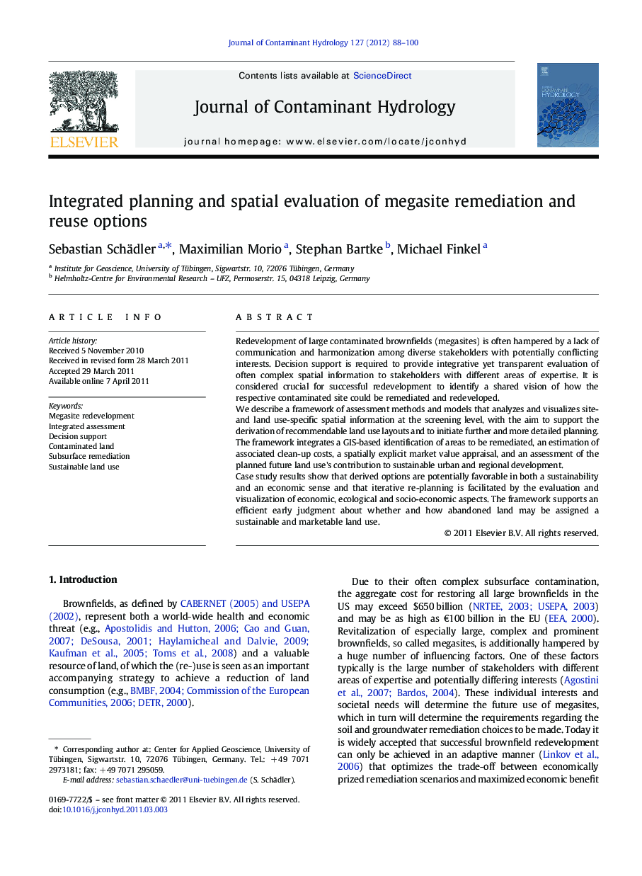 Integrated planning and spatial evaluation of megasite remediation and reuse options