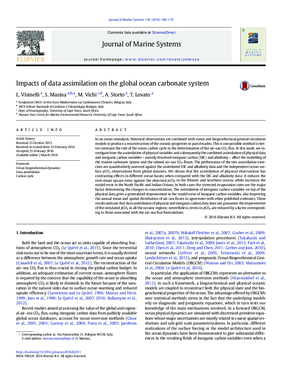 Impacts of data assimilation on the global ocean carbonate system