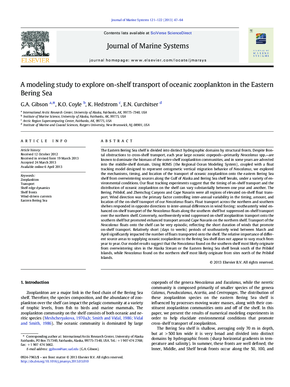 A modeling study to explore on-shelf transport of oceanic zooplankton in the Eastern Bering Sea