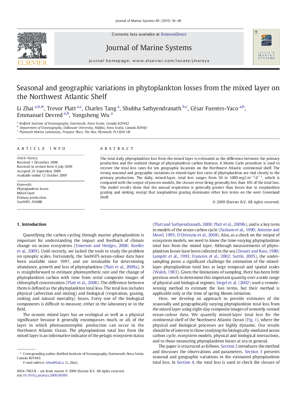 Seasonal and geographic variations in phytoplankton losses from the mixed layer on the Northwest Atlantic Shelf