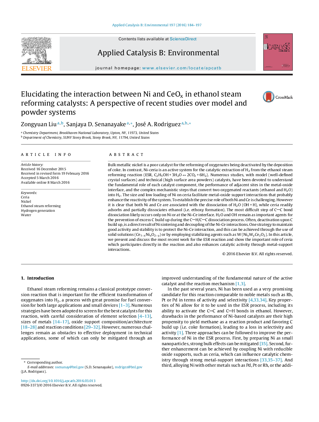 Elucidating the interaction between Ni and CeOx in ethanol steam reforming catalysts: A perspective of recent studies over model and powder systems