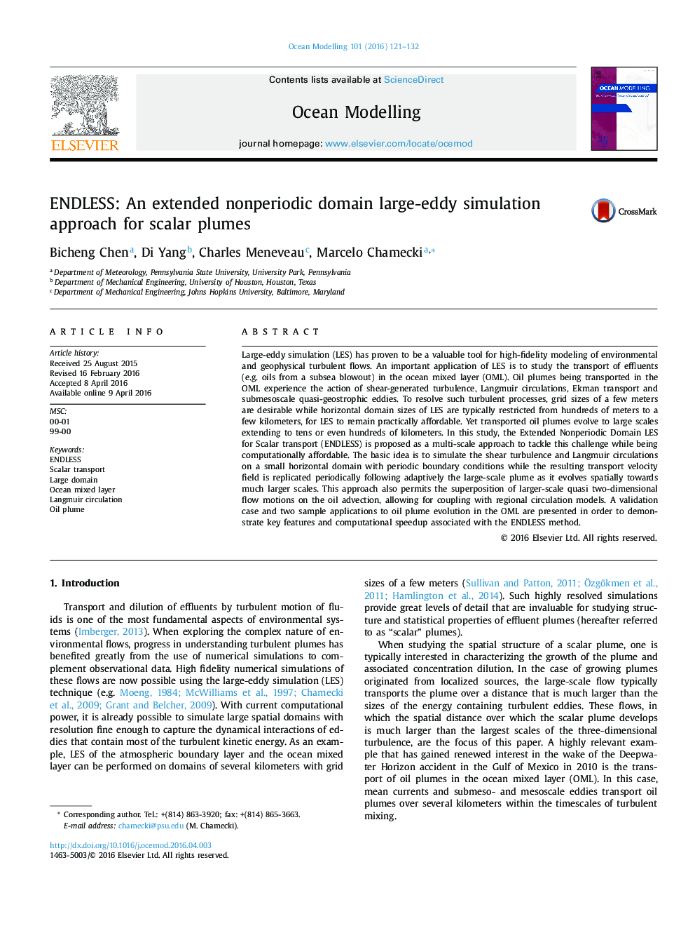 ENDLESS: An extended nonperiodic domain large-eddy simulation approach for scalar plumes