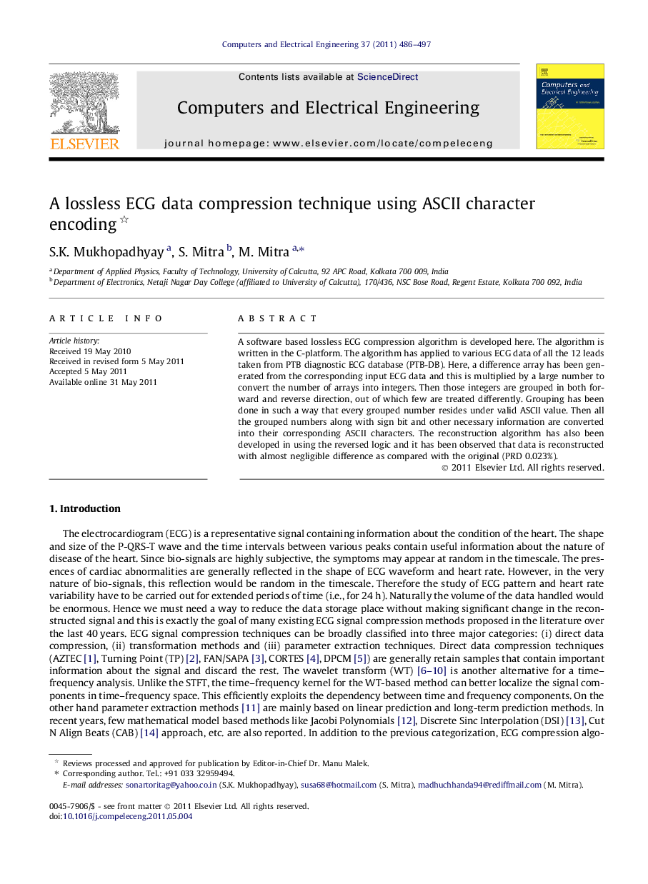 A lossless ECG data compression technique using ASCII character encoding 