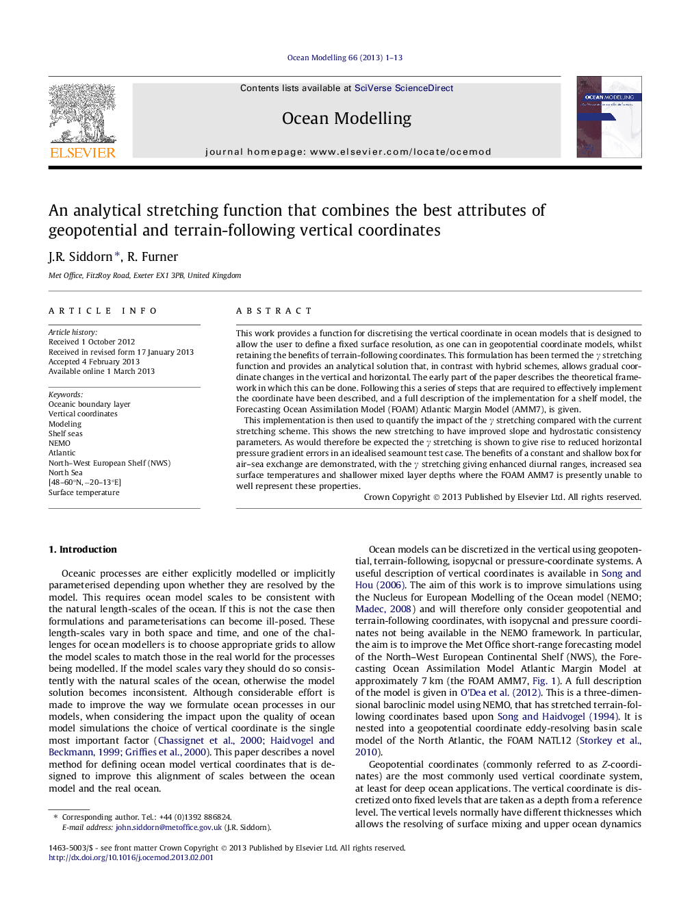 An analytical stretching function that combines the best attributes of geopotential and terrain-following vertical coordinates