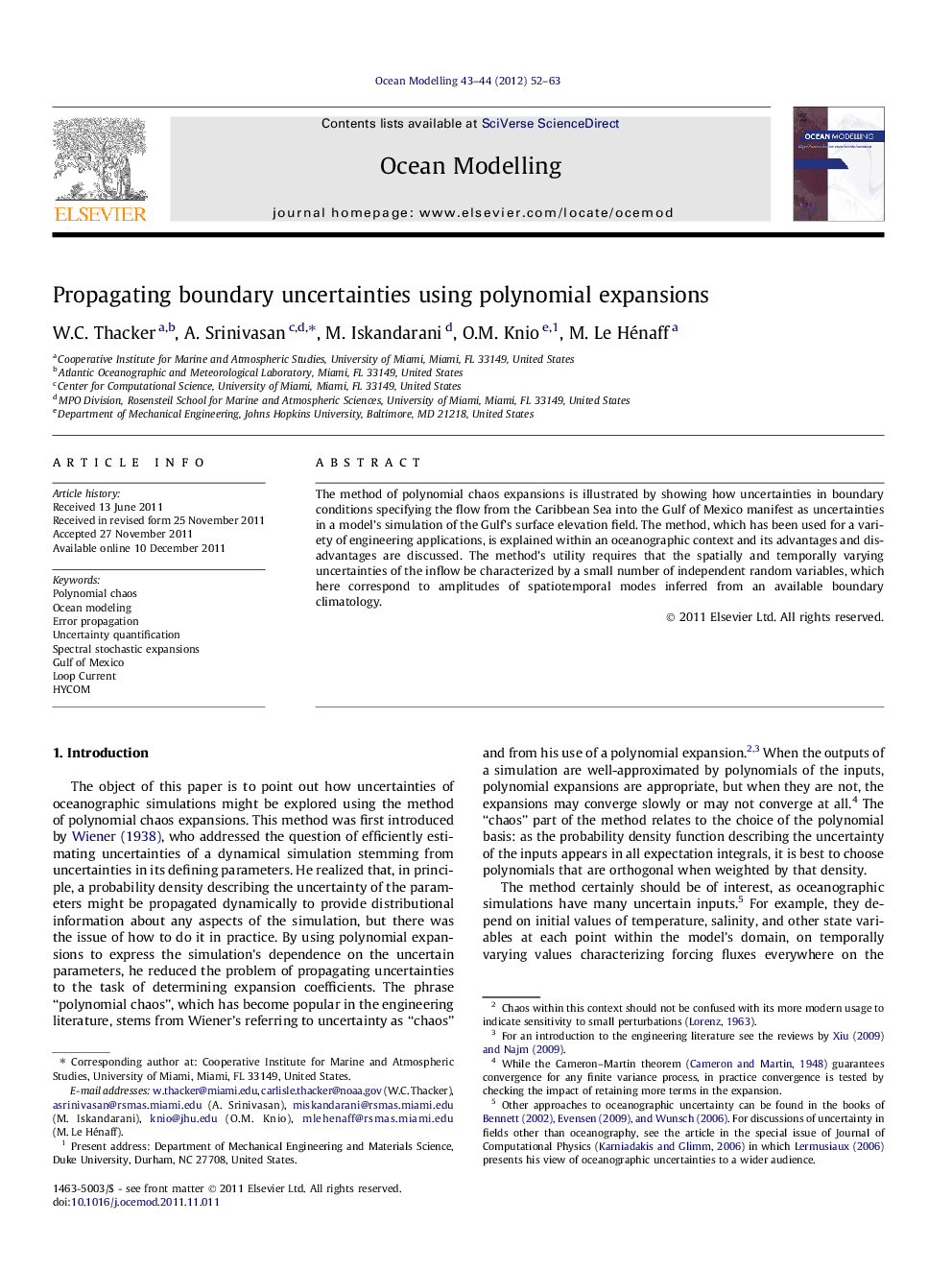 Propagating boundary uncertainties using polynomial expansions