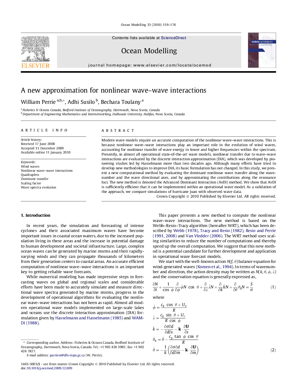 A new approximation for nonlinear wave–wave interactions