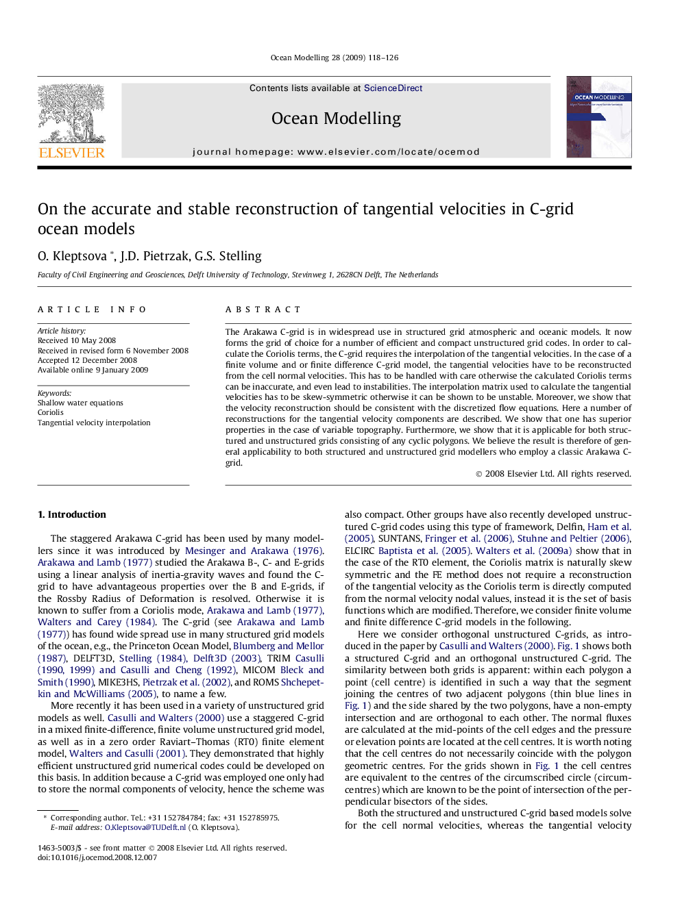 On the accurate and stable reconstruction of tangential velocities in C-grid ocean models