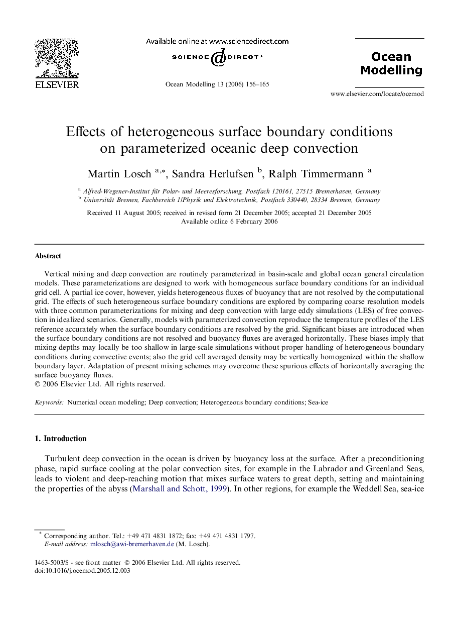 Effects of heterogeneous surface boundary conditions on parameterized oceanic deep convection