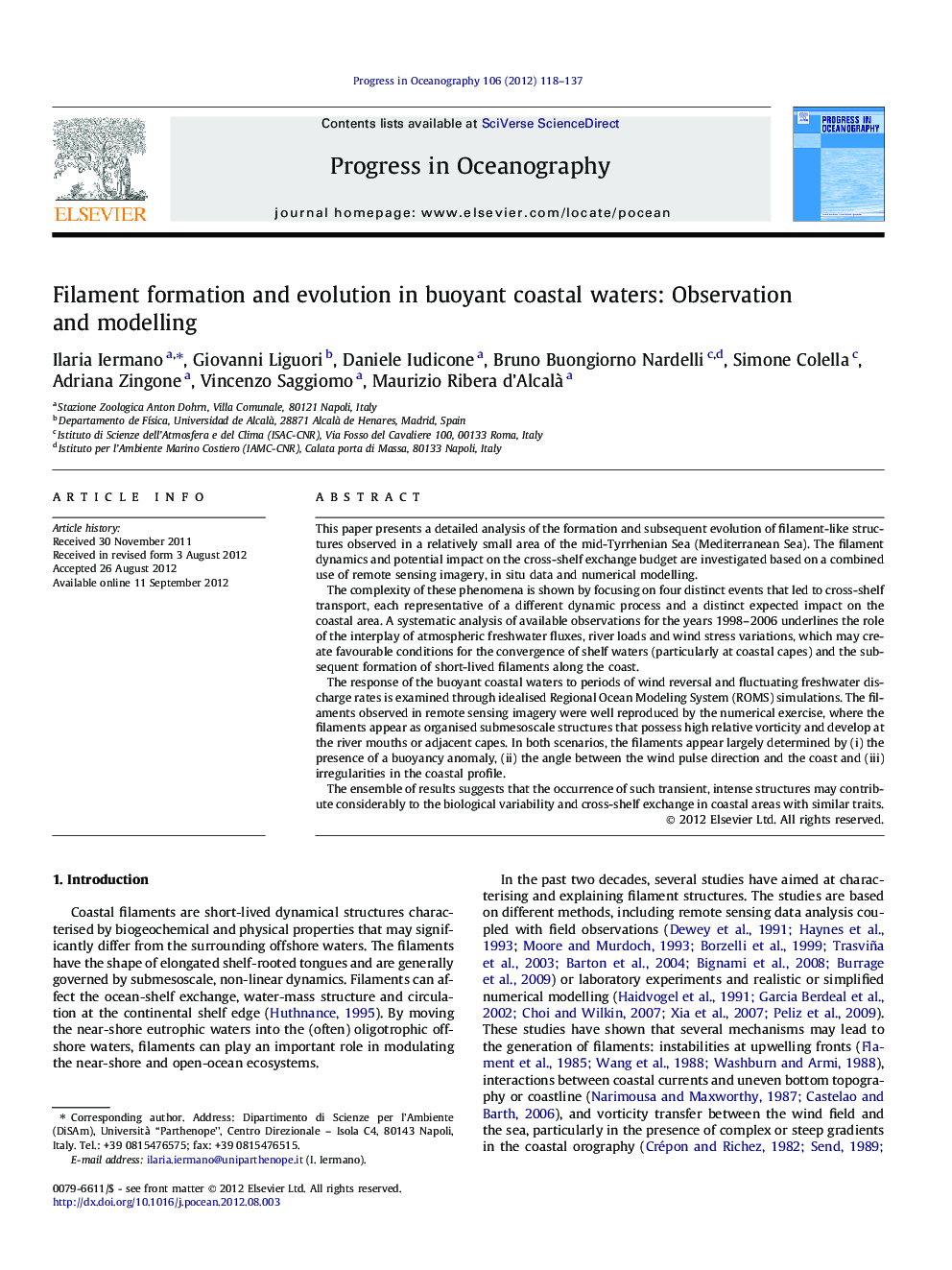 Filament formation and evolution in buoyant coastal waters: Observation and modelling