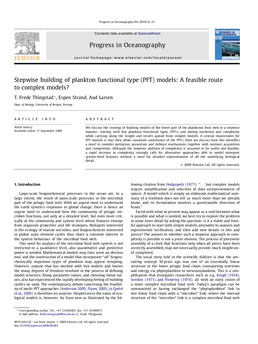 Stepwise building of plankton functional type (PFT) models: A feasible route to complex models?