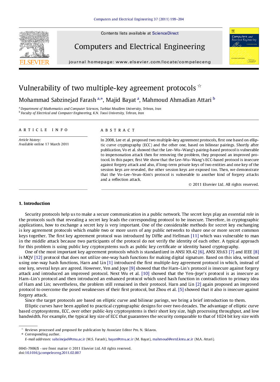 Vulnerability of two multiple-key agreement protocols 