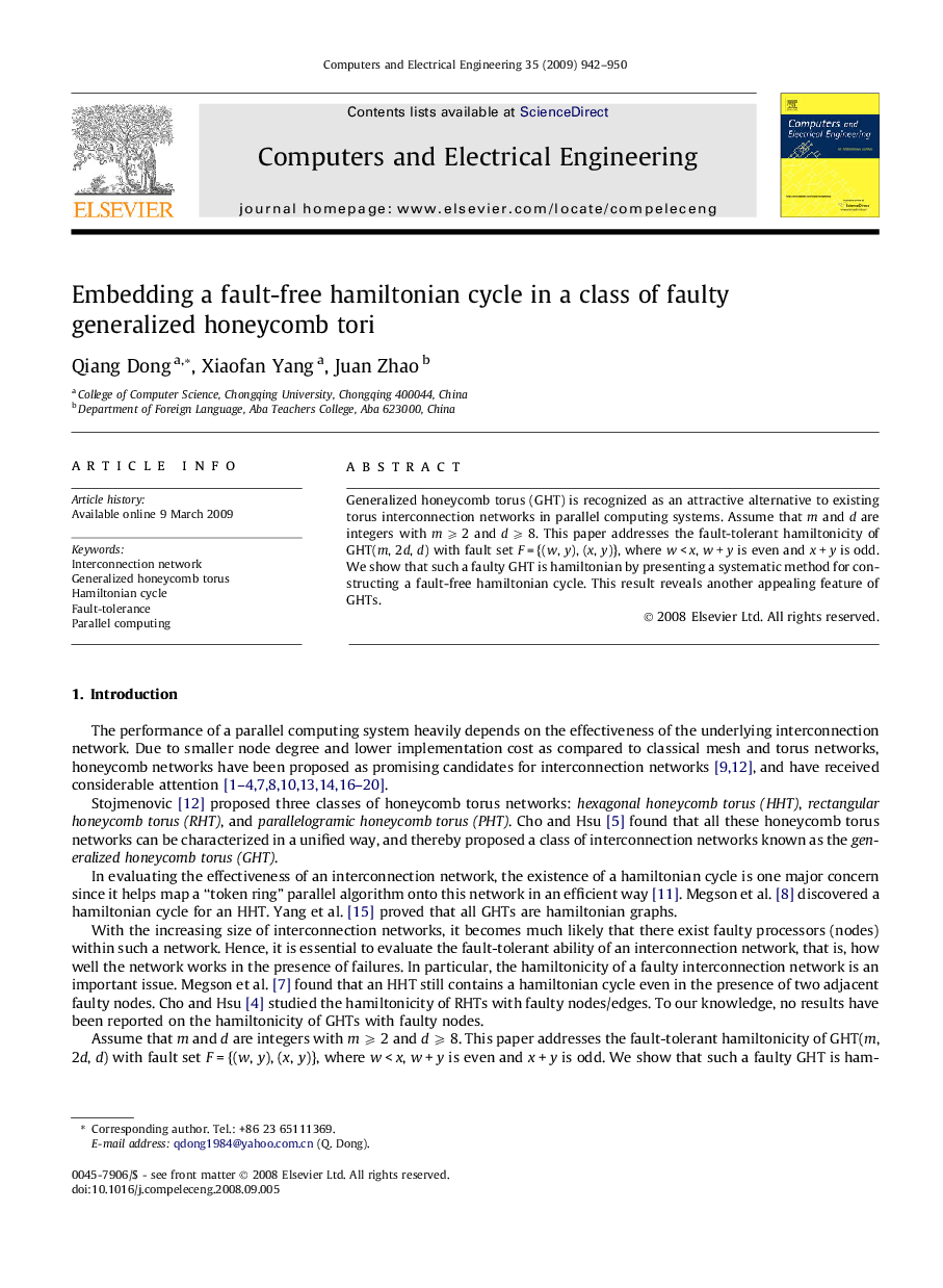 Embedding a fault-free hamiltonian cycle in a class of faulty generalized honeycomb tori