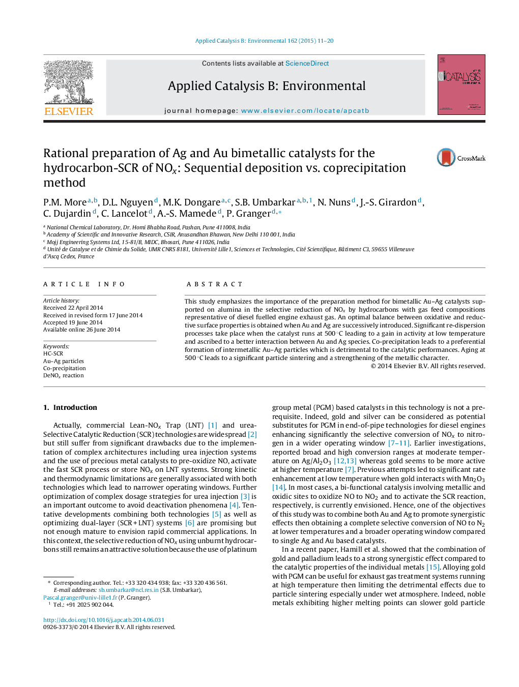 Rational preparation of Ag and Au bimetallic catalysts for the hydrocarbon-SCR of NOx: Sequential deposition vs. coprecipitation method