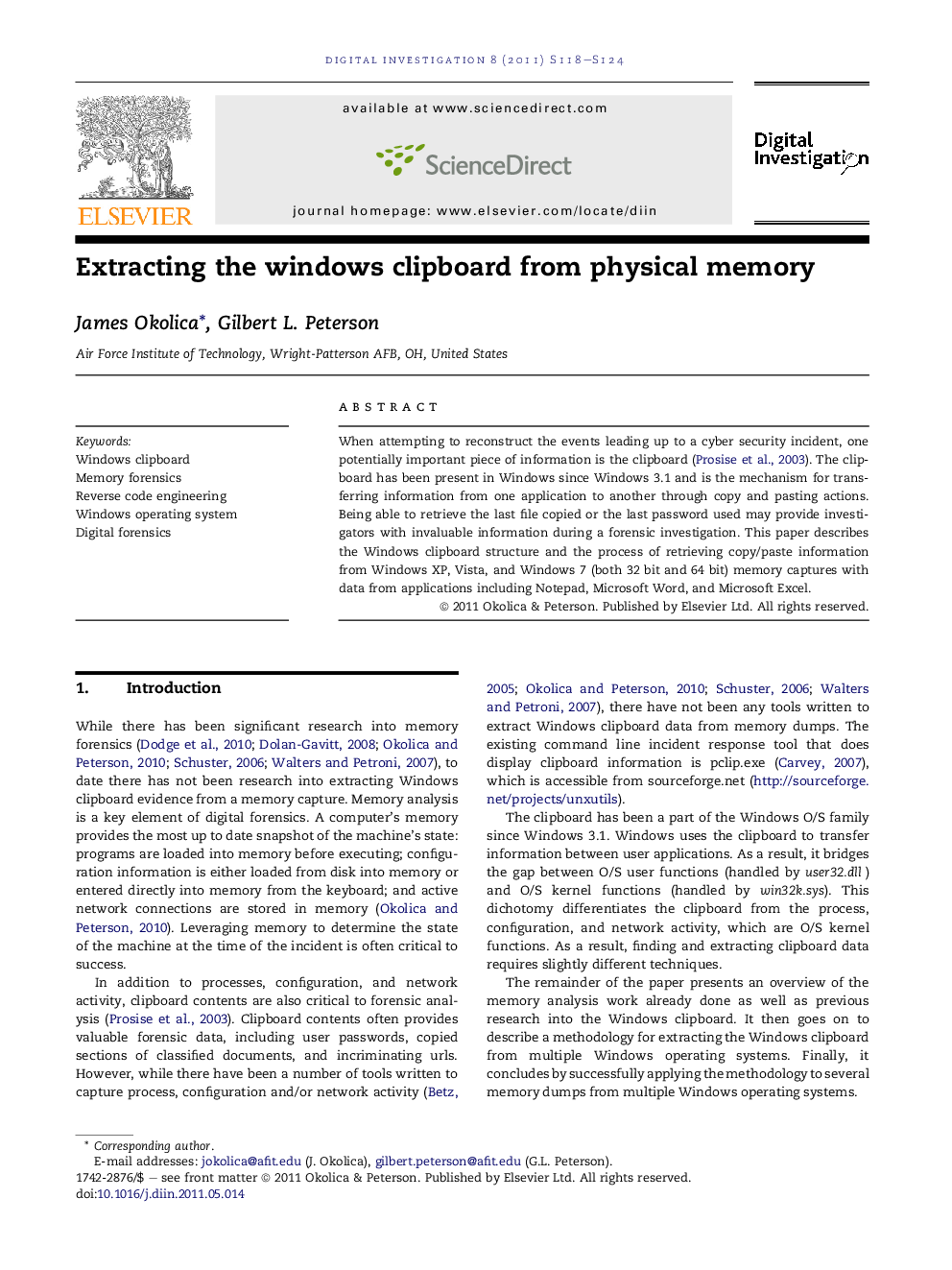 Extracting the windows clipboard from physical memory