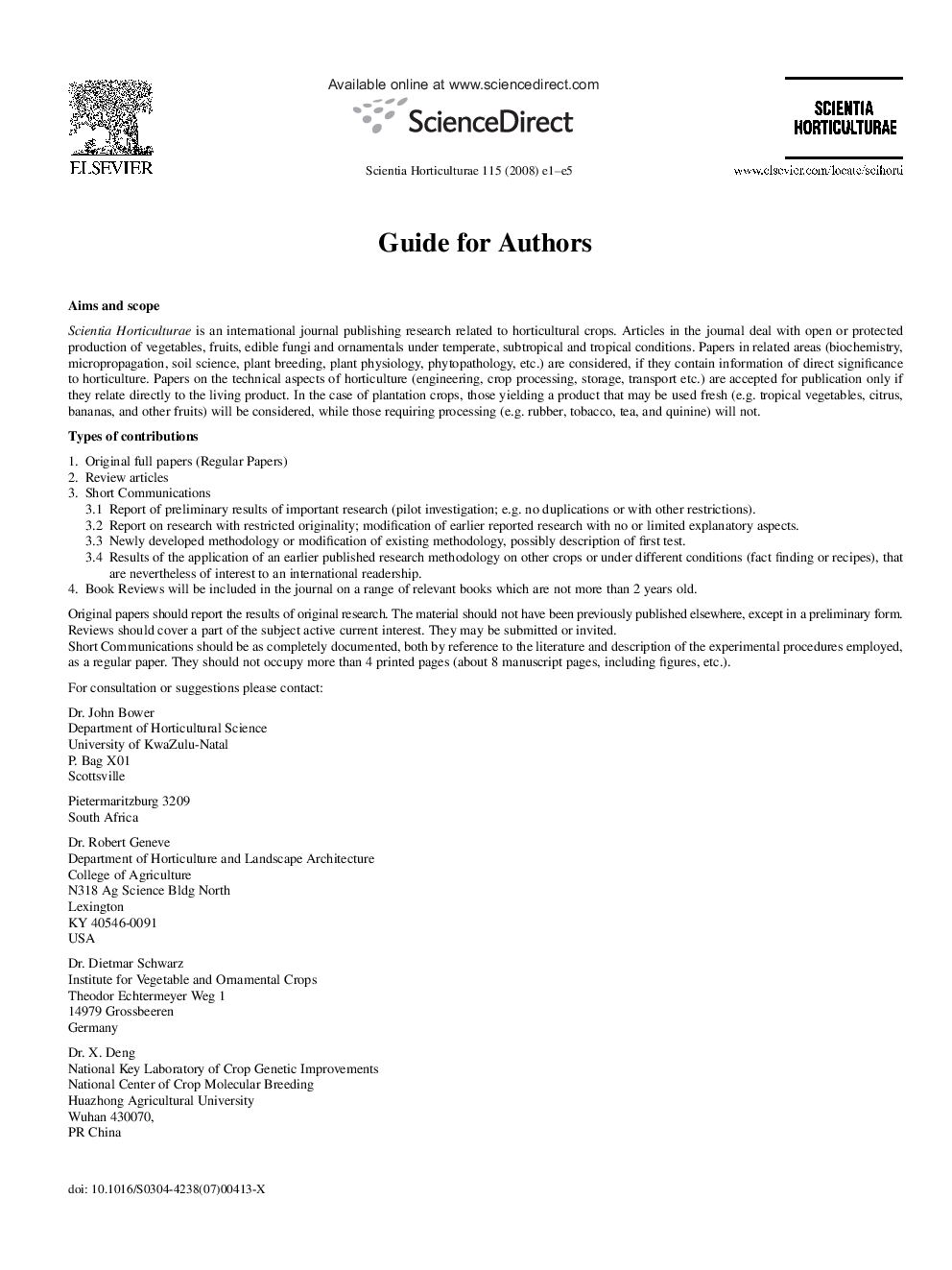 عکس صفحه اول مقاله: Guide for Authors Guide for Authors