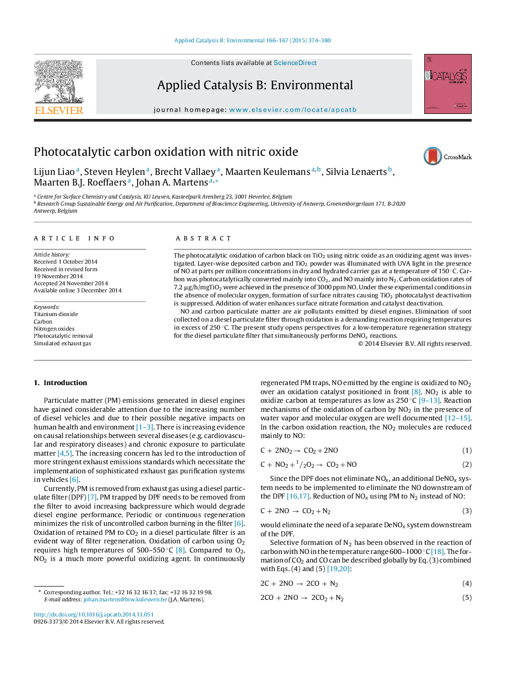 Photocatalytic carbon oxidation with nitric oxide