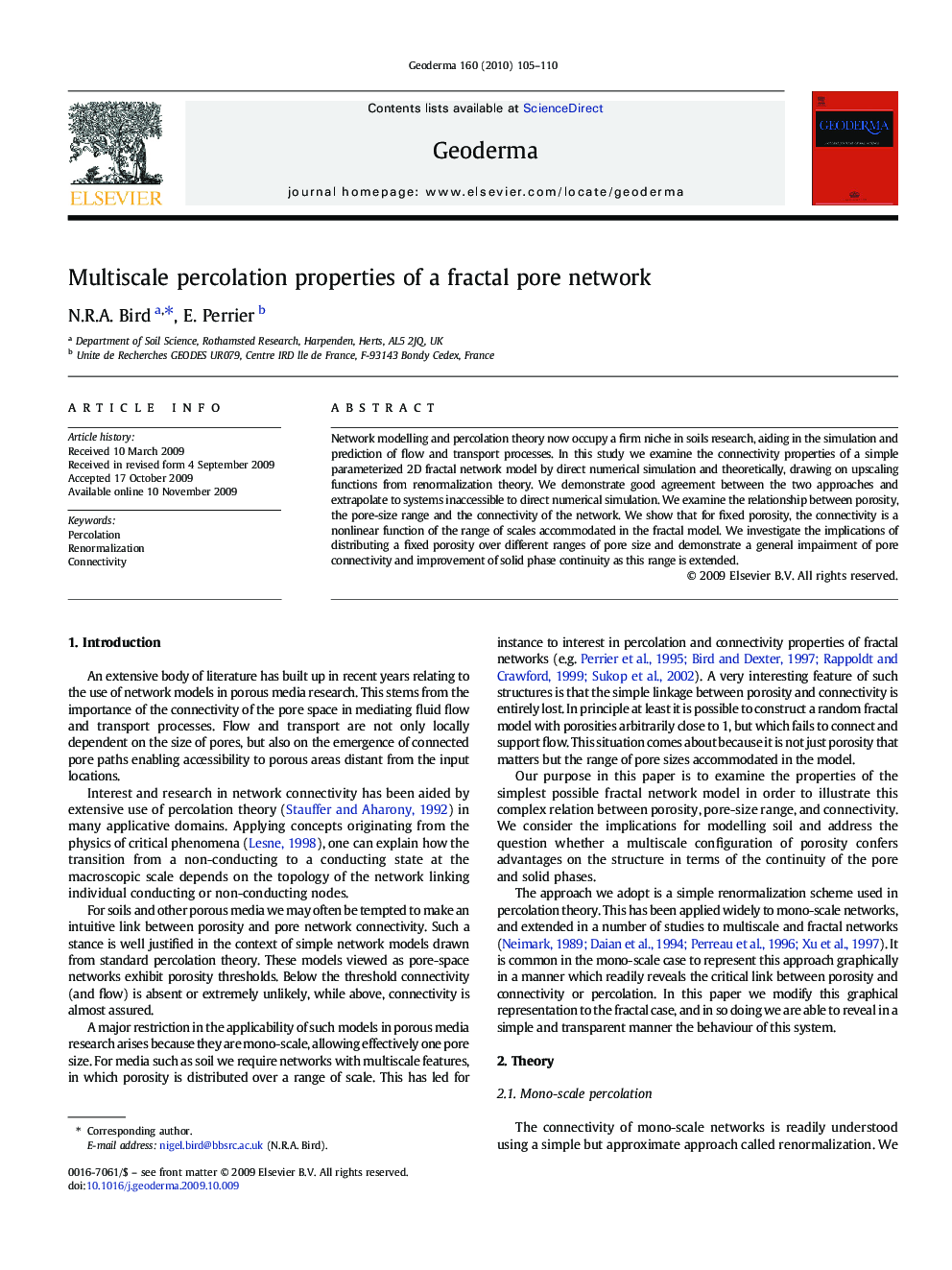 Multiscale percolation properties of a fractal pore network