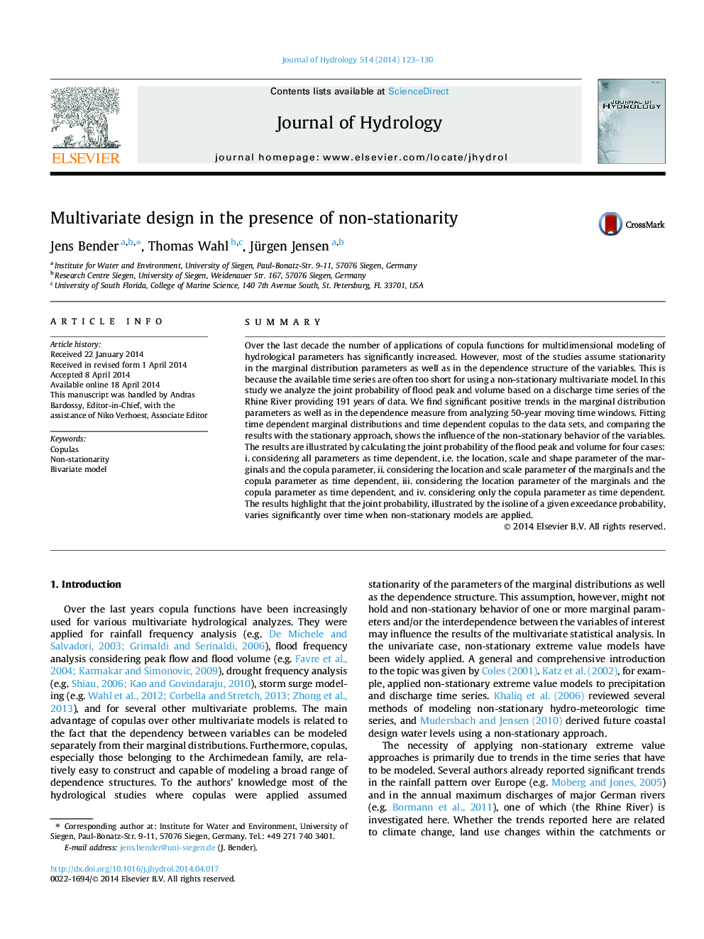 Multivariate design in the presence of non-stationarity