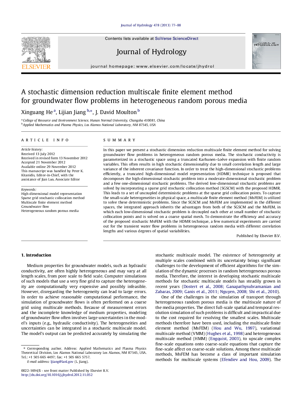 A stochastic dimension reduction multiscale finite element method for groundwater flow problems in heterogeneous random porous media