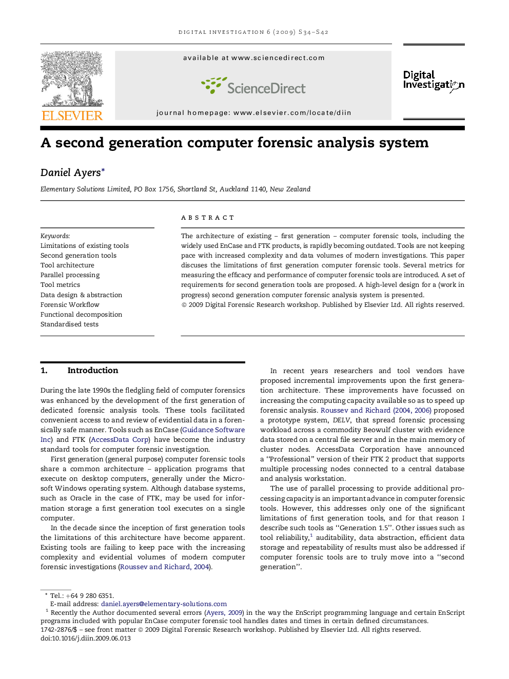 A second generation computer forensic analysis system