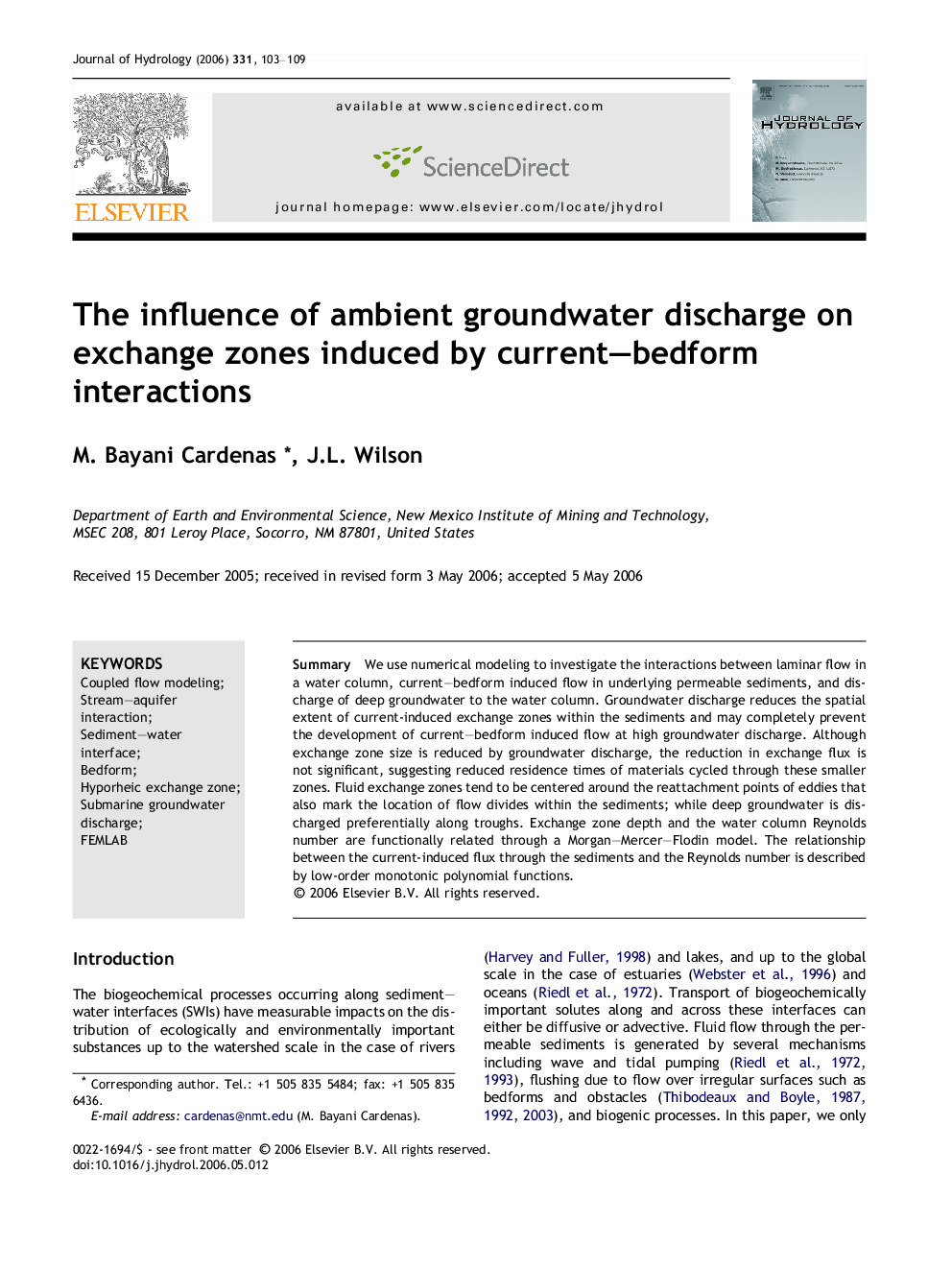 The influence of ambient groundwater discharge on exchange zones induced by current–bedform interactions