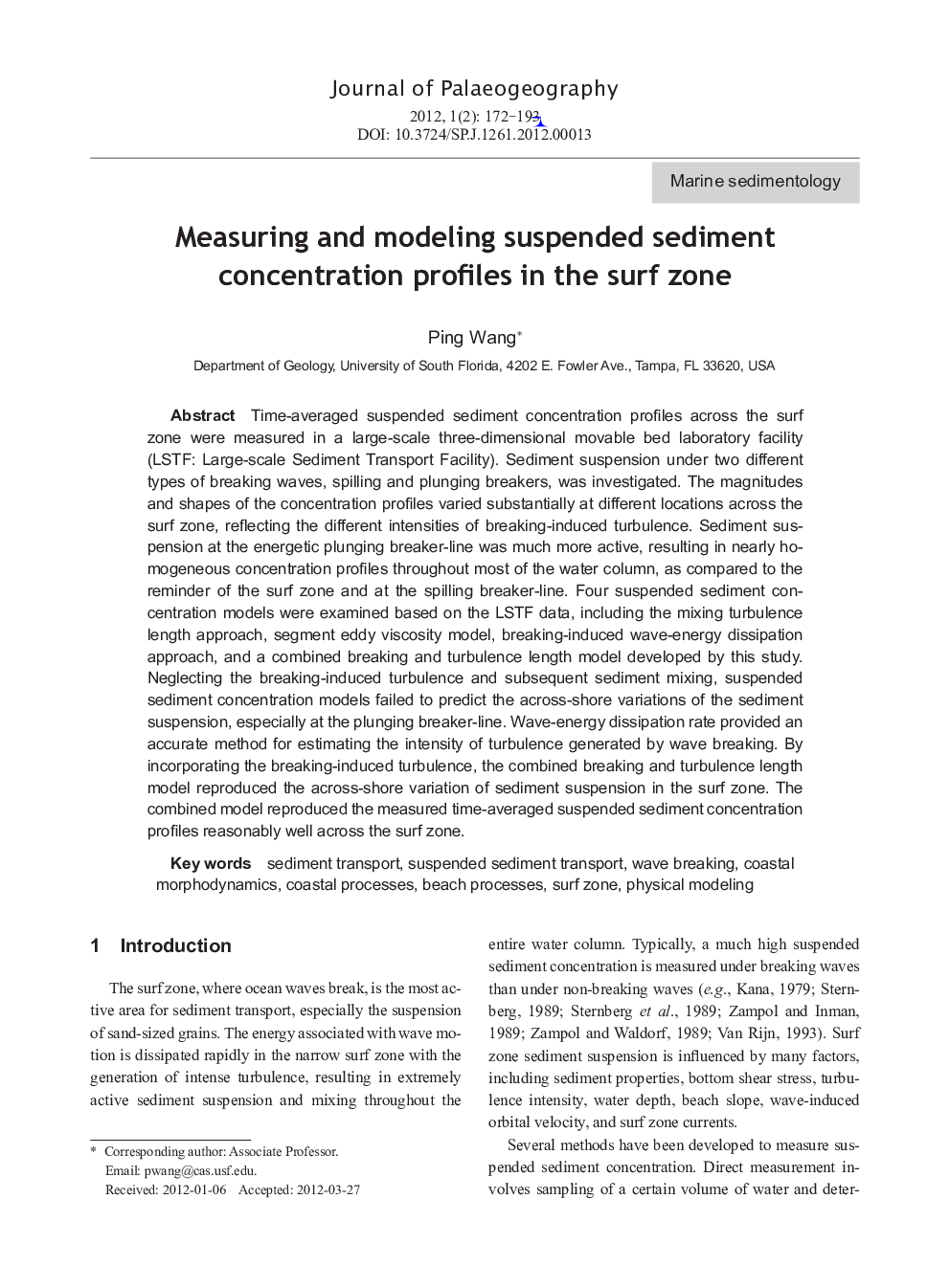 Measuring and modeling suspended sediment concentration profiles in the surf zone