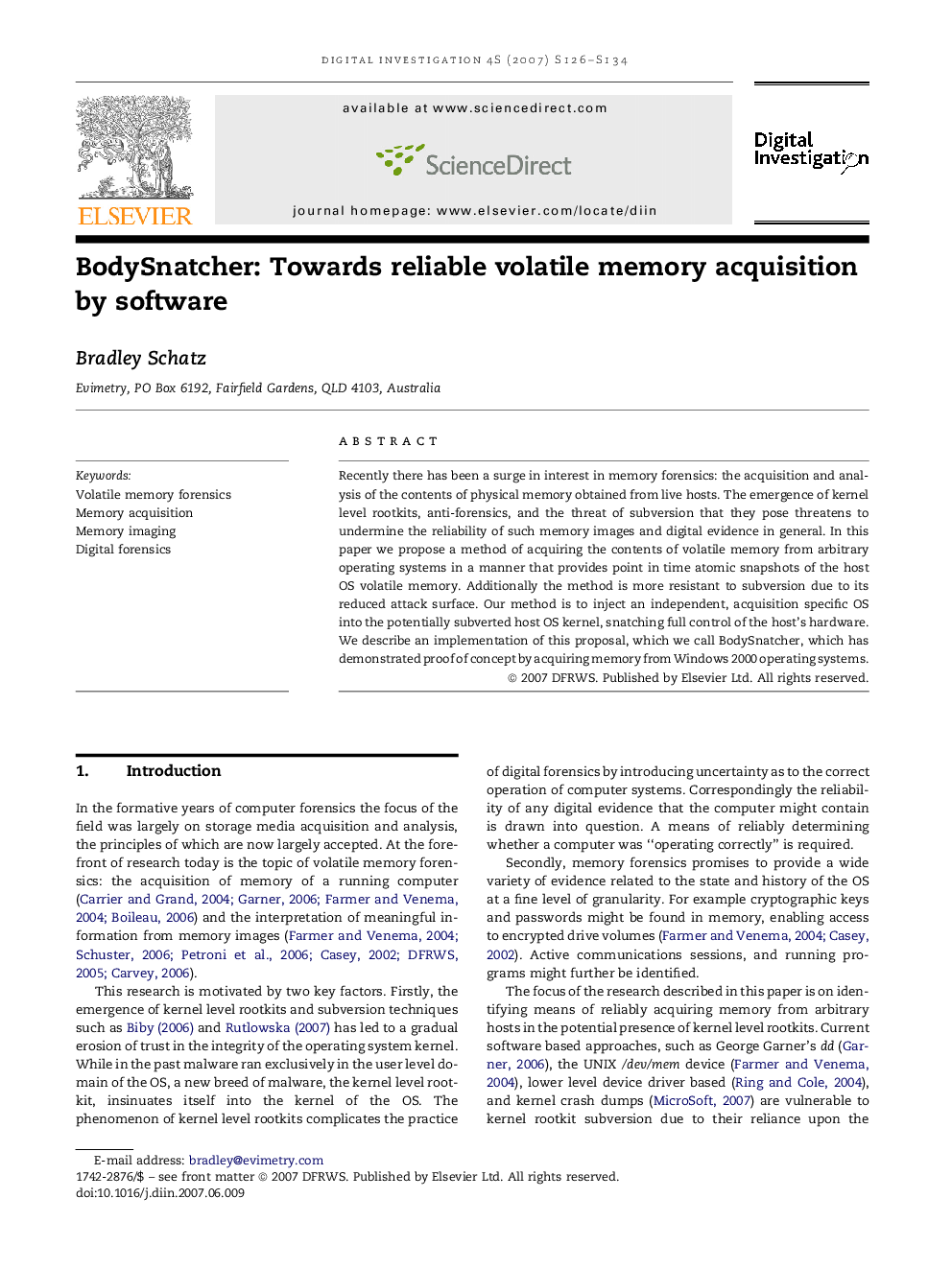 BodySnatcher: Towards reliable volatile memory acquisition by software