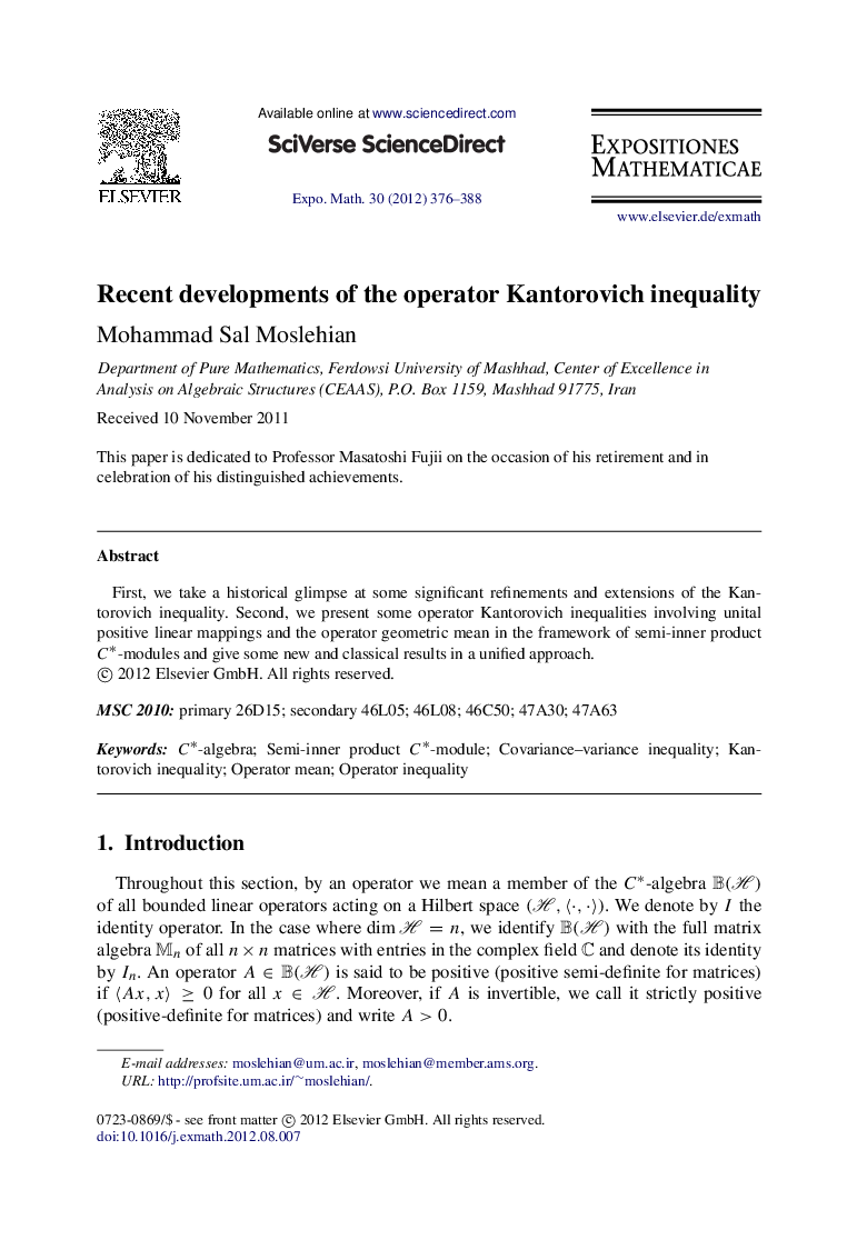 Recent developments of the operator Kantorovich inequality