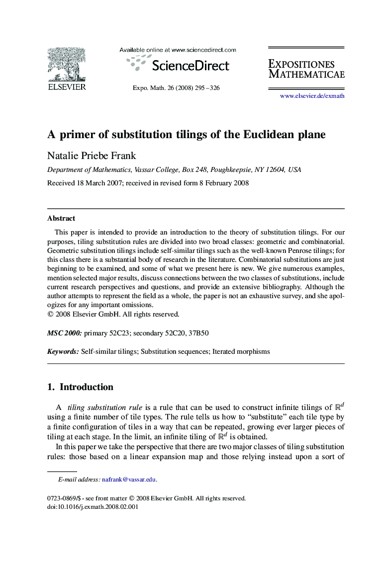 A primer of substitution tilings of the Euclidean plane