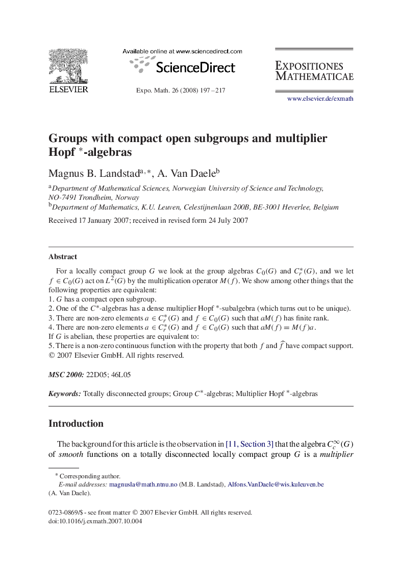 Groups with compact open subgroups and multiplier Hopf **-algebras