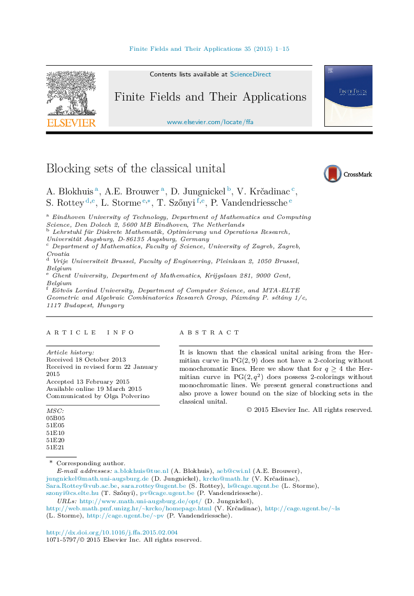 Blocking sets of the classical unital