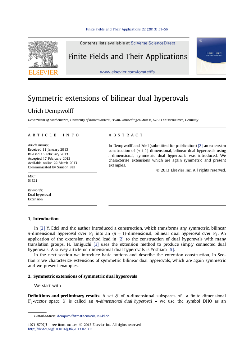 Symmetric extensions of bilinear dual hyperovals