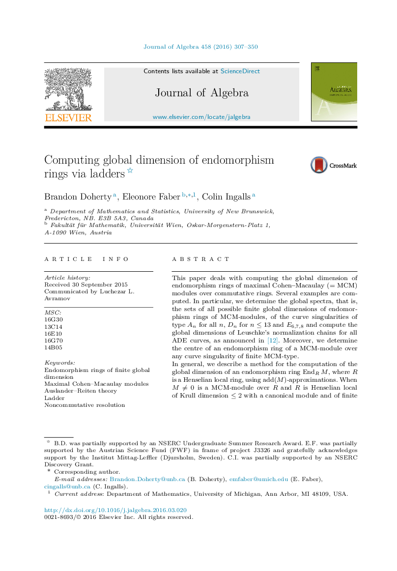 Computing global dimension of endomorphism rings via ladders 