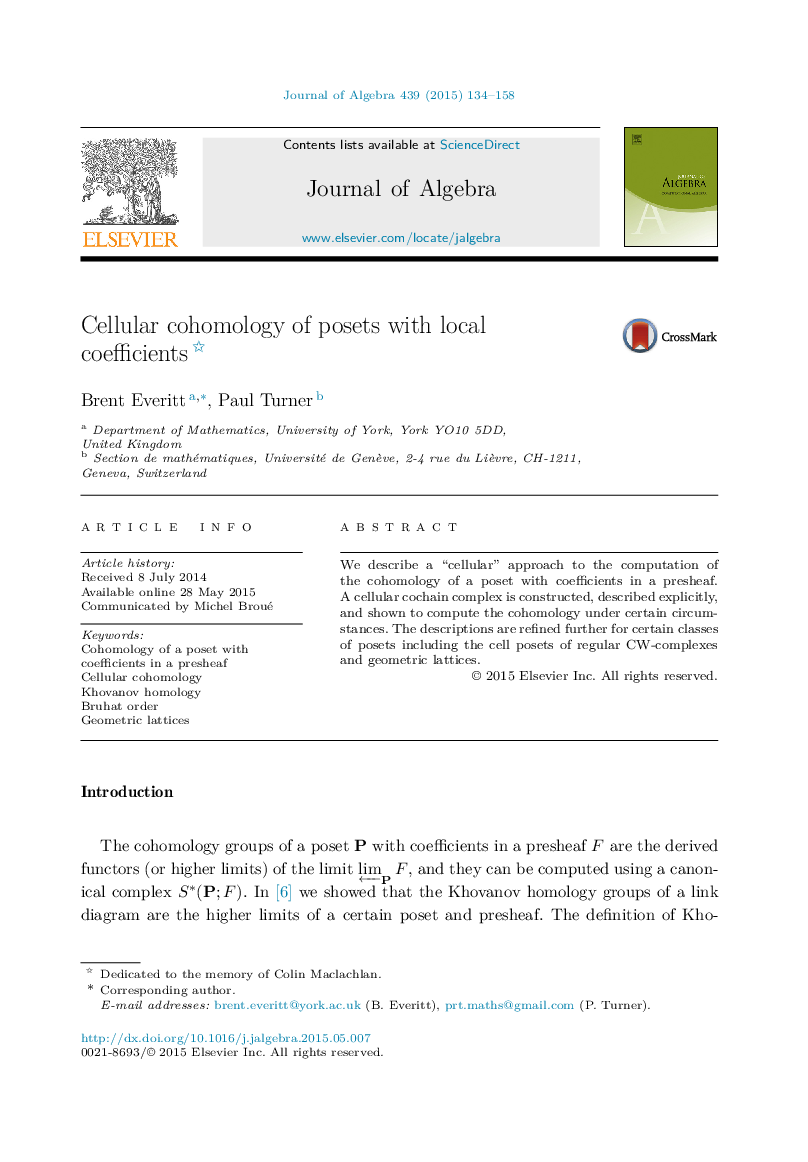 Cellular cohomology of posets with local coefficients 