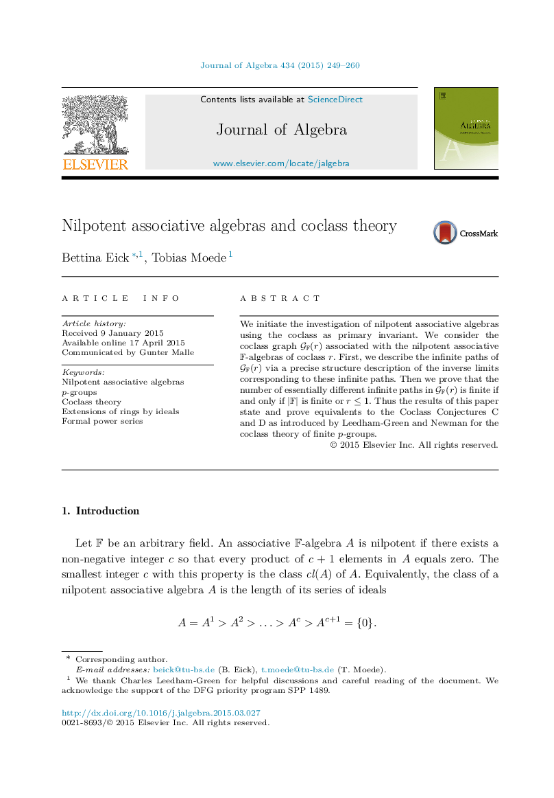 Nilpotent associative algebras and coclass theory