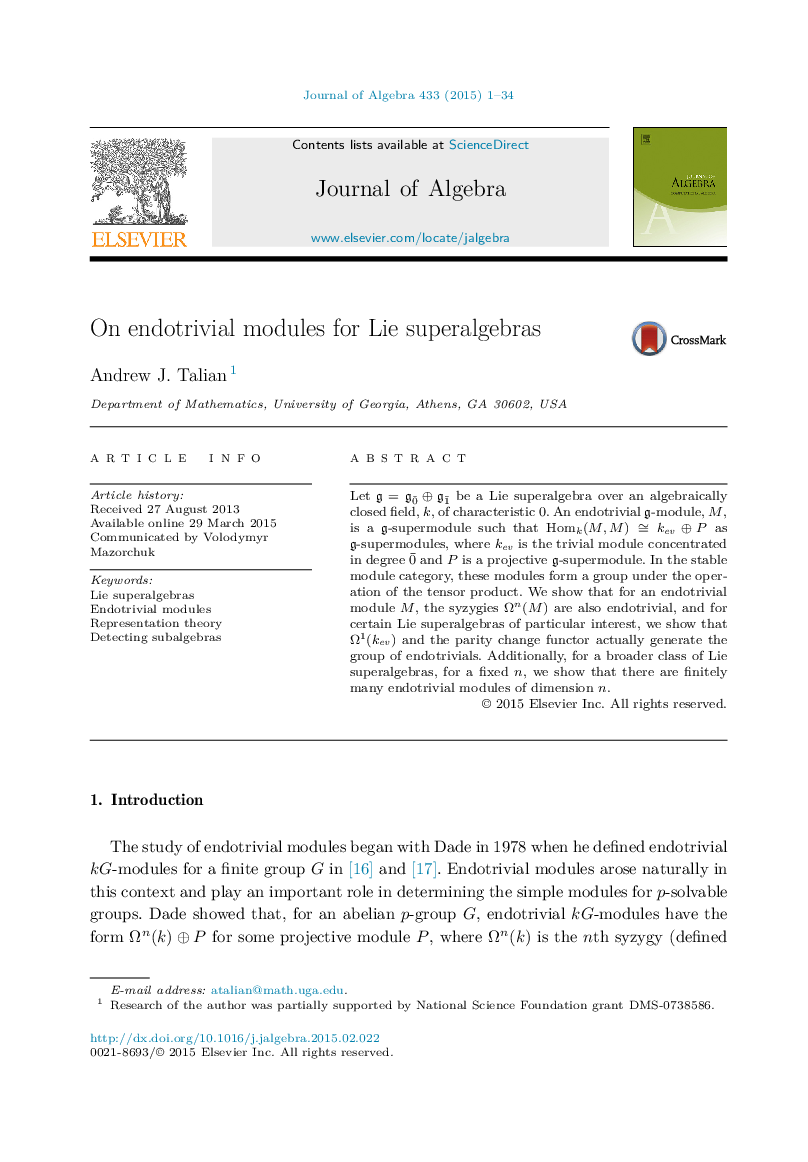 On endotrivial modules for Lie superalgebras