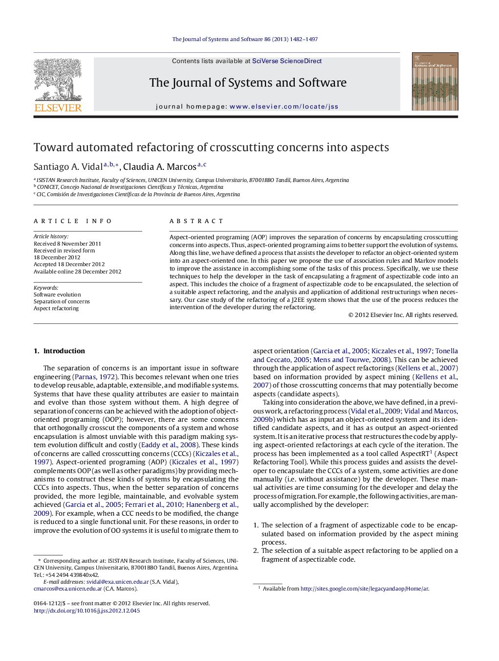 Toward automated refactoring of crosscutting concerns into aspects