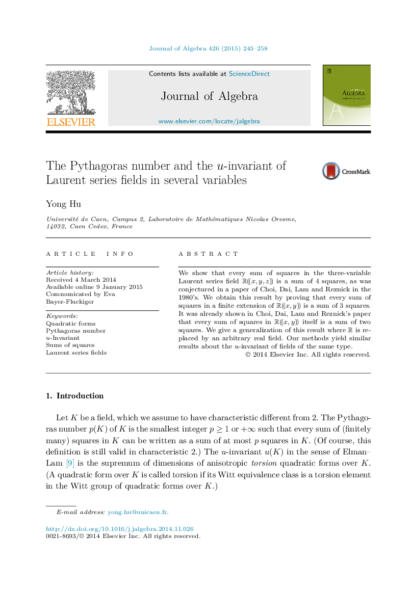 The Pythagoras number and the u-invariant of Laurent series fields in several variables